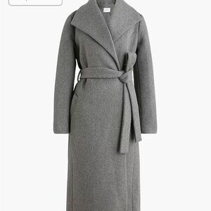 J. Crew Grey Belted Coat